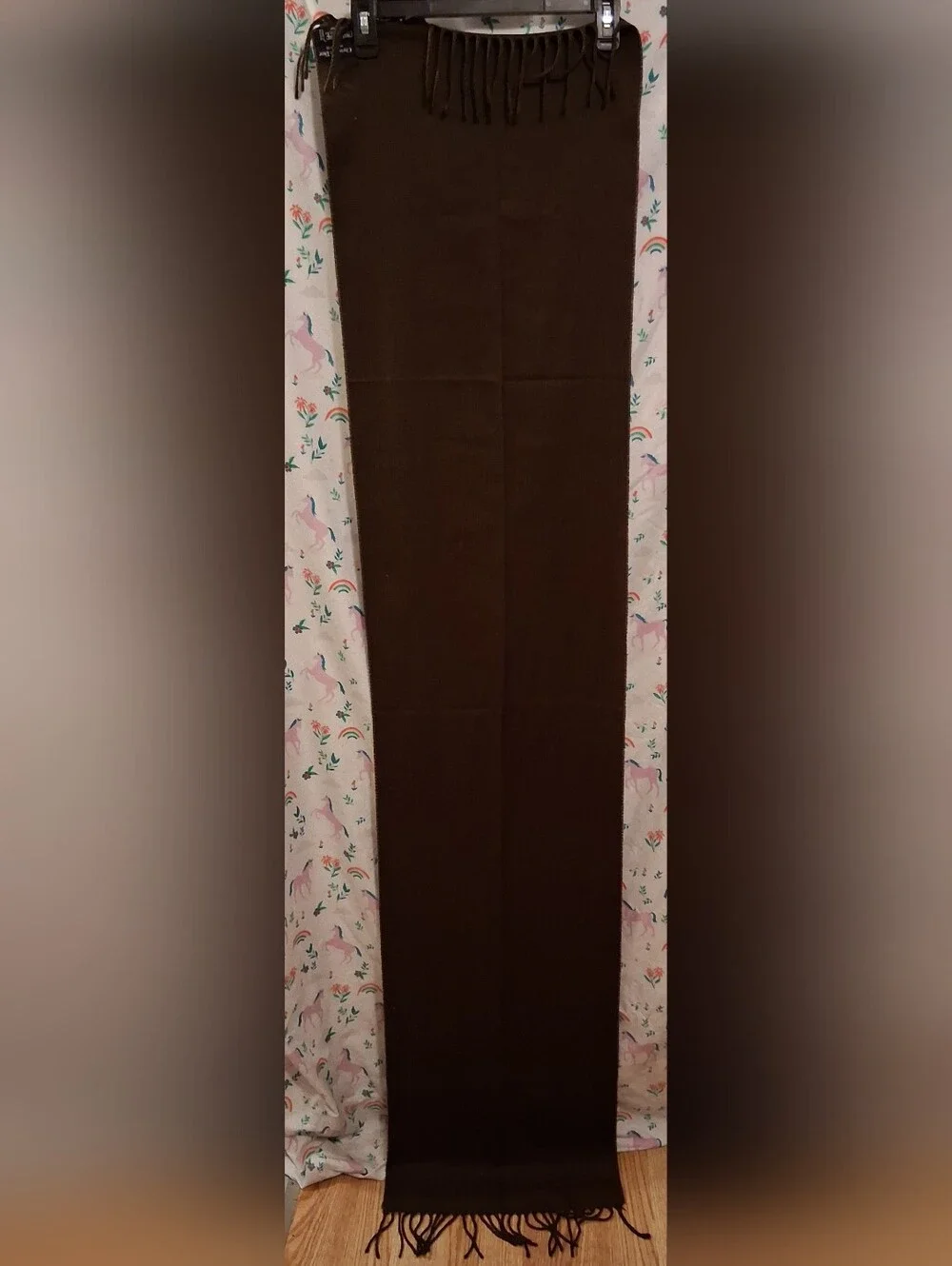 EUC Vintage Christian Dior XL Brown Business Casual Everyday Unisex Scarf Wrap